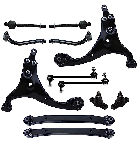 12 Pc Lower & Upper Control Arms, Sway Bar End Links, Lower Ball