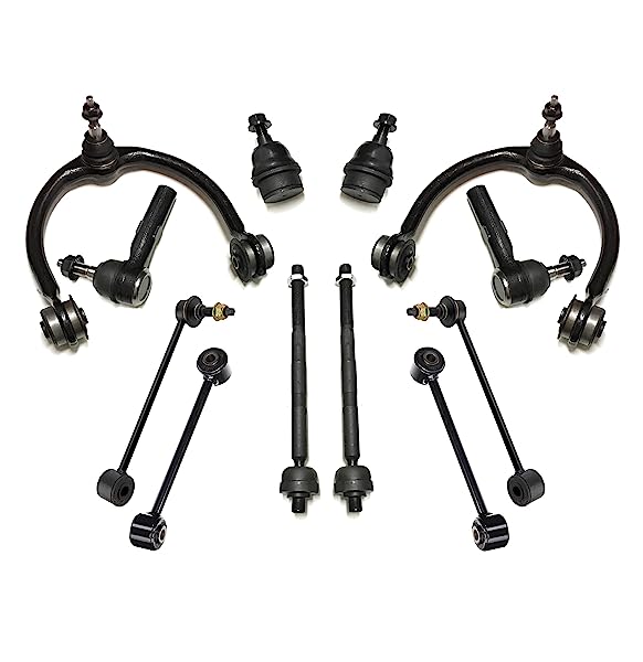 12 Pc Suspension Front & Rear Sway Bar Links Outer & Inner Tie Rod