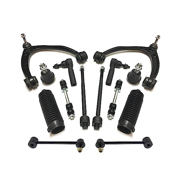 14 Pc Front Rear Suspension Kit Upper Control Arm, Lower Ball Joints, Sway  Bar Links, Tie Rod Ends + Bellow Boots