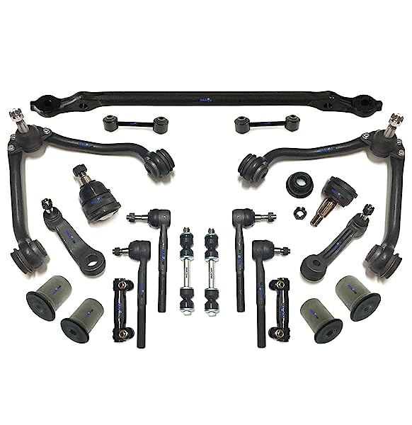 21 Pc Complete Suspension Kit Upper Control Arm Tie Rod Ends & Sway Bars  Lower Control Arm Bushing Center Link with Idler & Pitman Arms