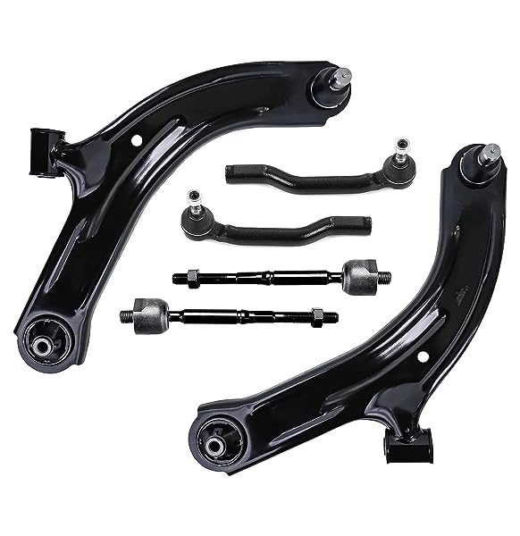 PartsW – 6 Pc Front Lower Control Arms with Ball Joints, Tie Rod